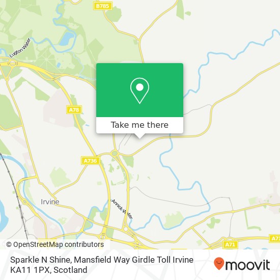 Sparkle N Shine, Mansfield Way Girdle Toll Irvine KA11 1PX map