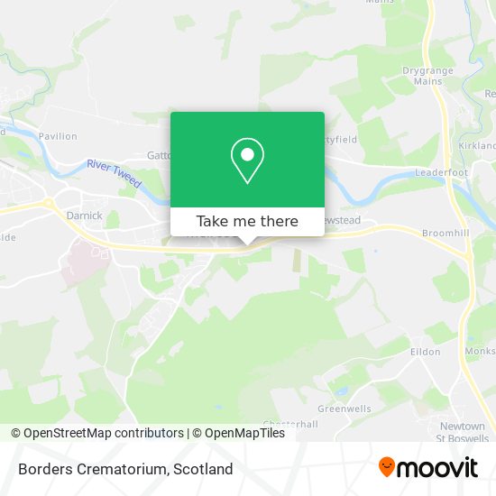 Borders Crematorium map