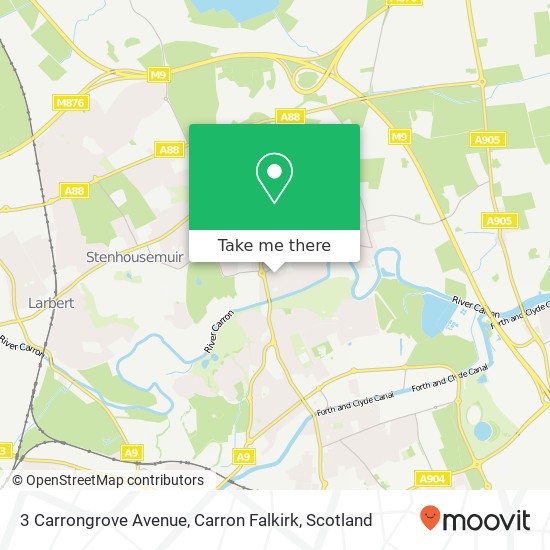 3 Carrongrove Avenue, Carron Falkirk map