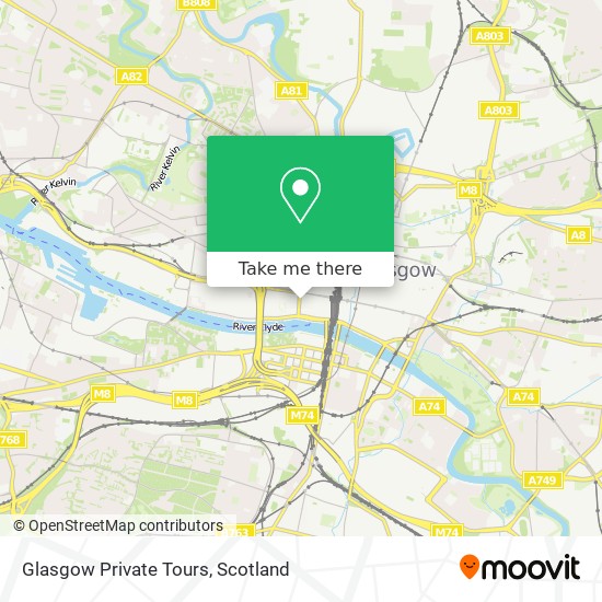 Glasgow Private Tours map