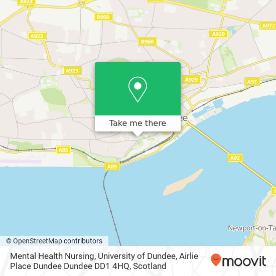 Mental Health Nursing, University of Dundee, Airlie Place Dundee Dundee DD1 4HQ map