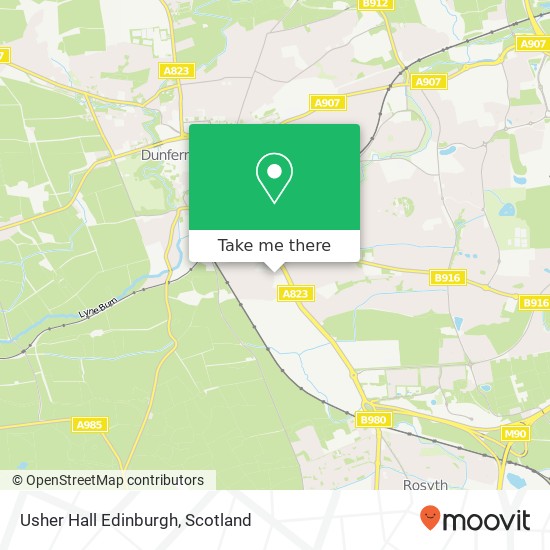 Usher Hall Edinburgh map