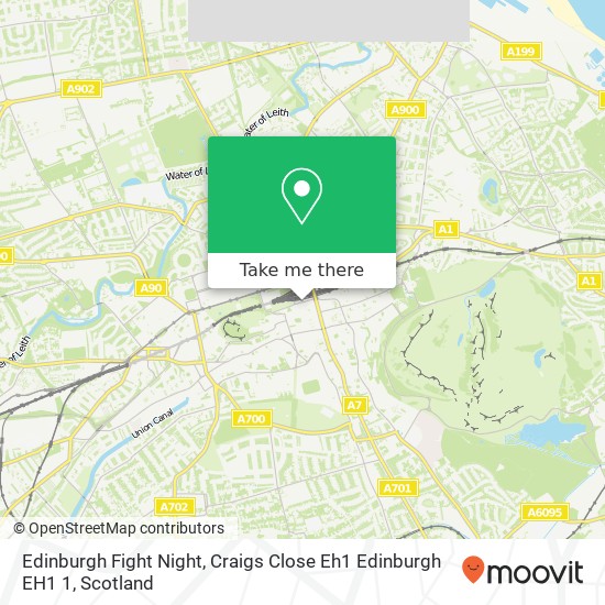 Edinburgh Fight Night, Craigs Close Eh1 Edinburgh EH1 1 map