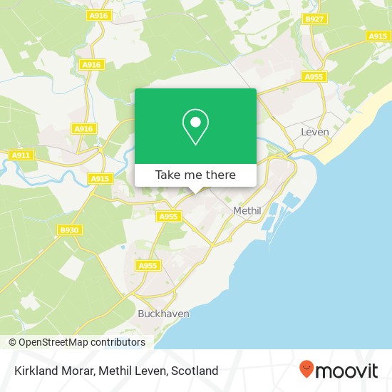 Kirkland Morar, Methil Leven map