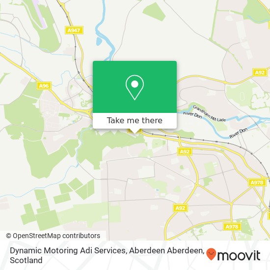Dynamic Motoring Adi Services, Aberdeen Aberdeen map