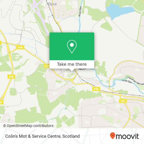 Colin's Mot & Service Centre map