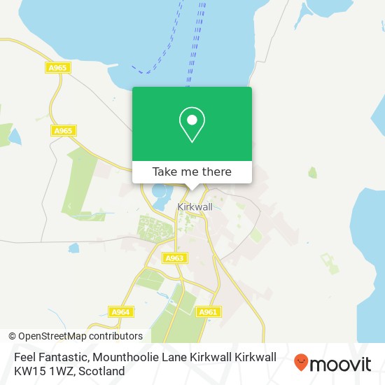 Feel Fantastic, Mounthoolie Lane Kirkwall Kirkwall KW15 1WZ map