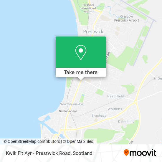 Kwik Fit Ayr - Prestwick Road map