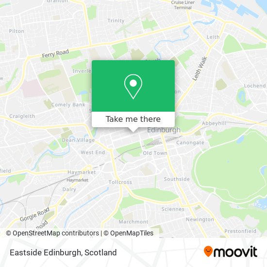 Eastside Edinburgh map