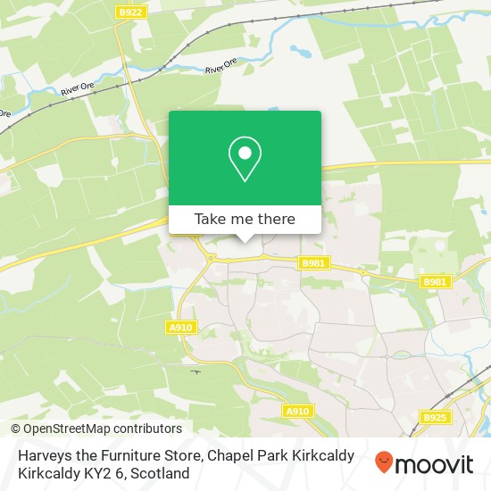 Harveys the Furniture Store, Chapel Park Kirkcaldy Kirkcaldy KY2 6 map