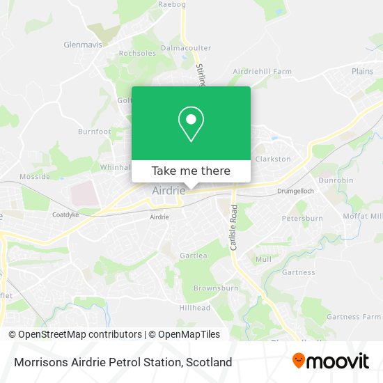 Morrisons Airdrie Petrol Station map