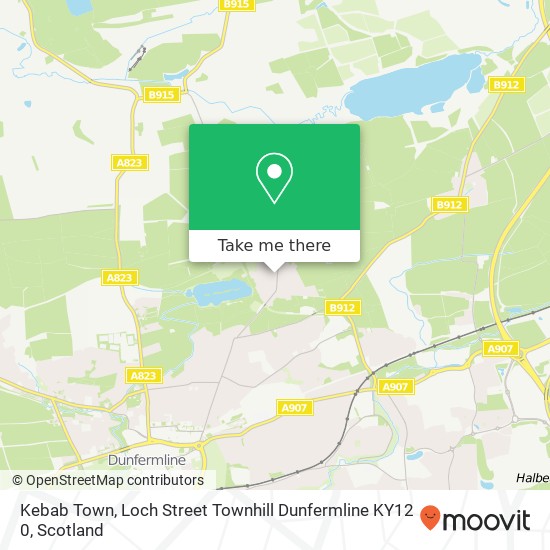 Kebab Town, Loch Street Townhill Dunfermline KY12 0 map