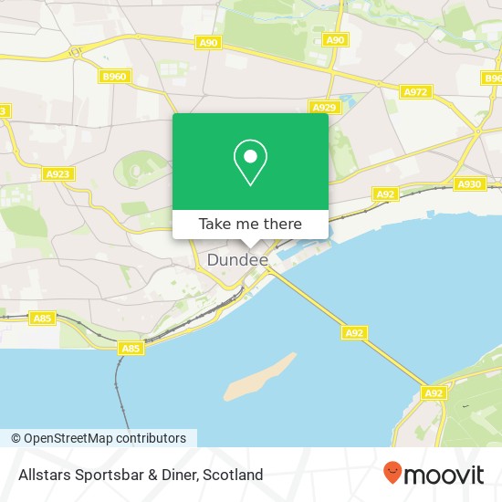 Allstars Sportsbar & Diner map