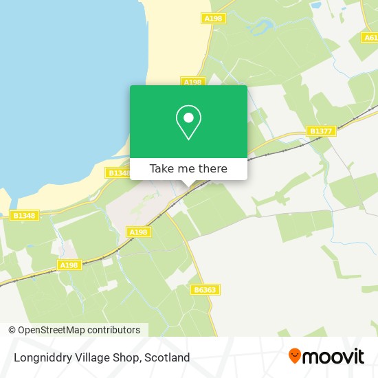 Longniddry Village Shop map