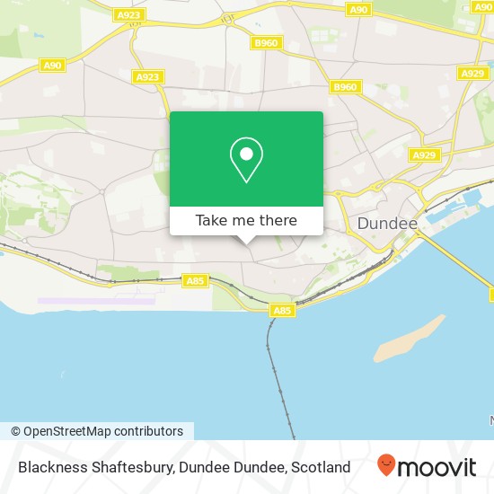 Blackness Shaftesbury, Dundee Dundee map