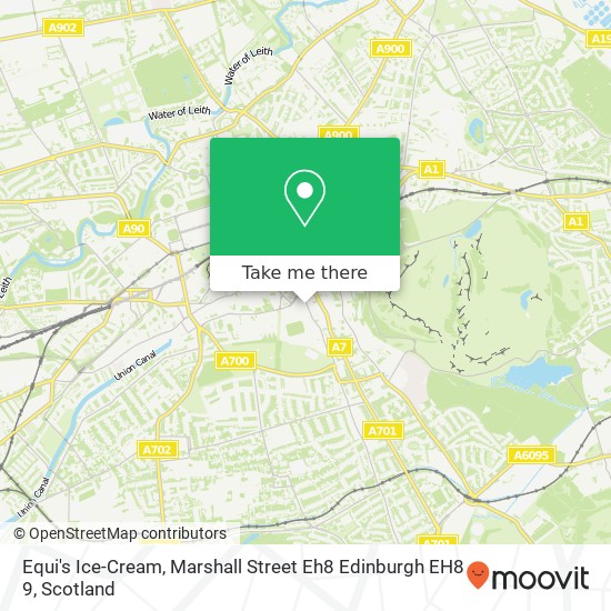 Equi's Ice-Cream, Marshall Street Eh8 Edinburgh EH8 9 map