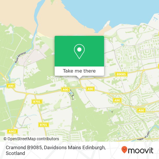 Cramond B9085, Davidsons Mains Edinburgh map