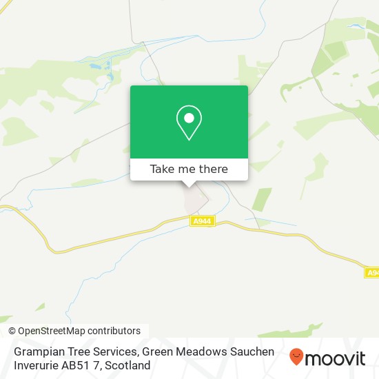 Grampian Tree Services, Green Meadows Sauchen Inverurie AB51 7 map