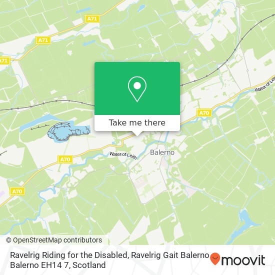 Ravelrig Riding for the Disabled, Ravelrig Gait Balerno Balerno EH14 7 map