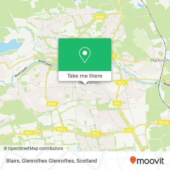 Blairs, Glenrothes Glenrothes map