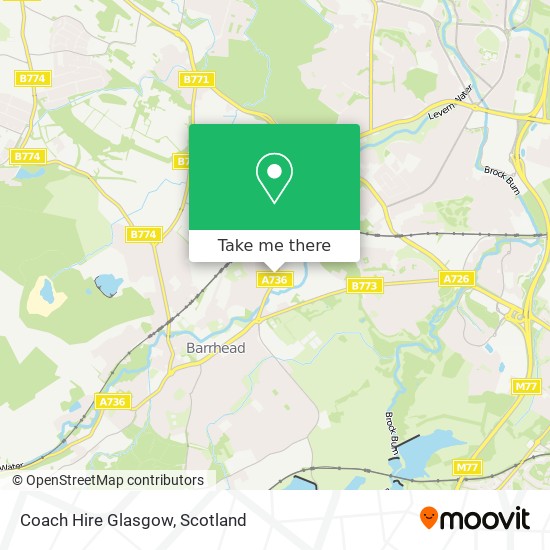 Coach Hire Glasgow map