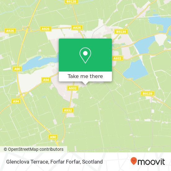 Glenclova Terrace, Forfar Forfar map