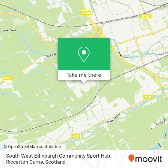 South-West Edinburgh Community Sport Hub, Riccarton Currie map