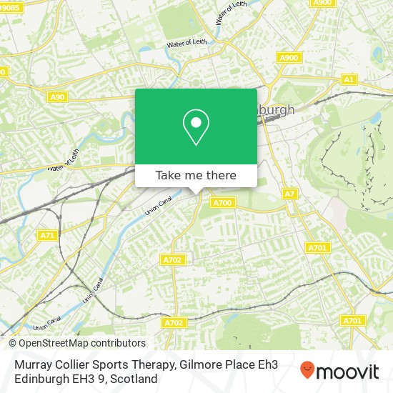 Murray Collier Sports Therapy, Gilmore Place Eh3 Edinburgh EH3 9 map