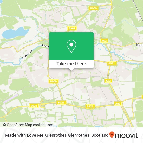 Made with Love Me, Glenrothes Glenrothes map