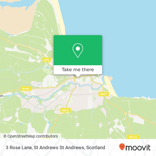 3 Rose Lane, St Andrews St Andrews map