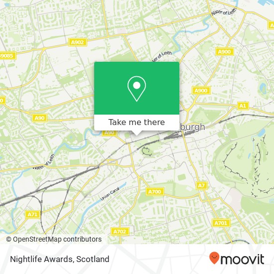 Nightlife Awards map
