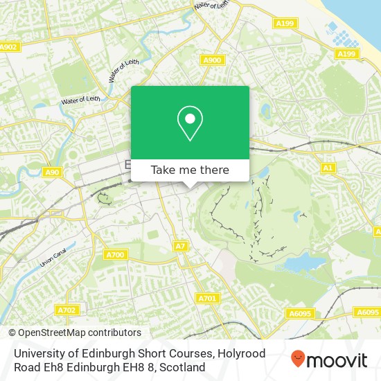 University of Edinburgh Short Courses, Holyrood Road Eh8 Edinburgh EH8 8 map
