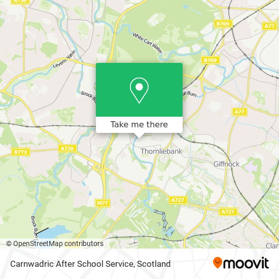Carnwadric After School Service map