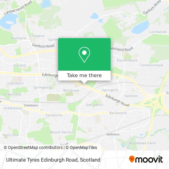 Ultimate Tyres Edinburgh Road map