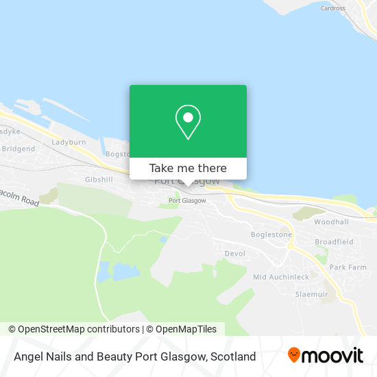 Angel Nails and Beauty Port Glasgow map