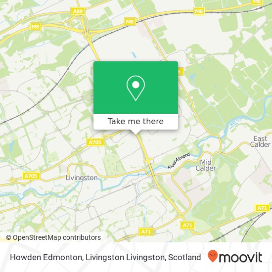 Howden Edmonton, Livingston Livingston map