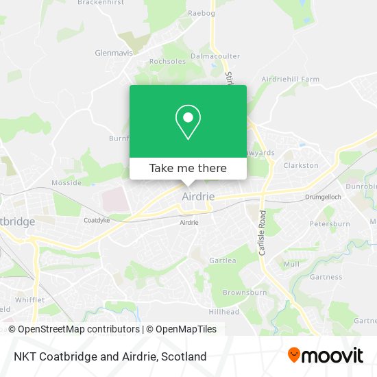 NKT Coatbridge and Airdrie map