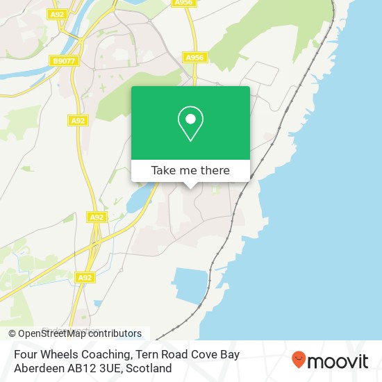 Four Wheels Coaching, Tern Road Cove Bay Aberdeen AB12 3UE map