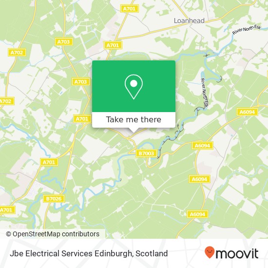 Jbe Electrical Services Edinburgh map