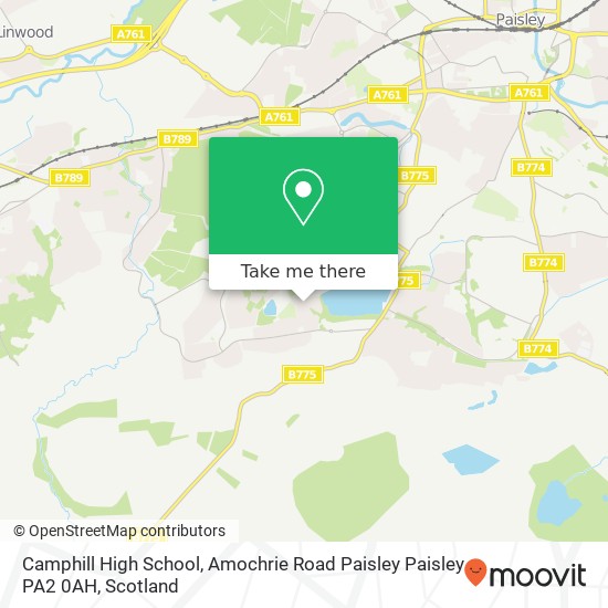 Camphill High School, Amochrie Road Paisley Paisley PA2 0AH map