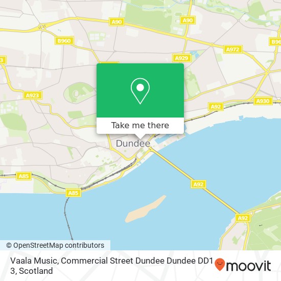 Vaala Music, Commercial Street Dundee Dundee DD1 3 map
