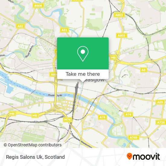 Regis Salons Uk map