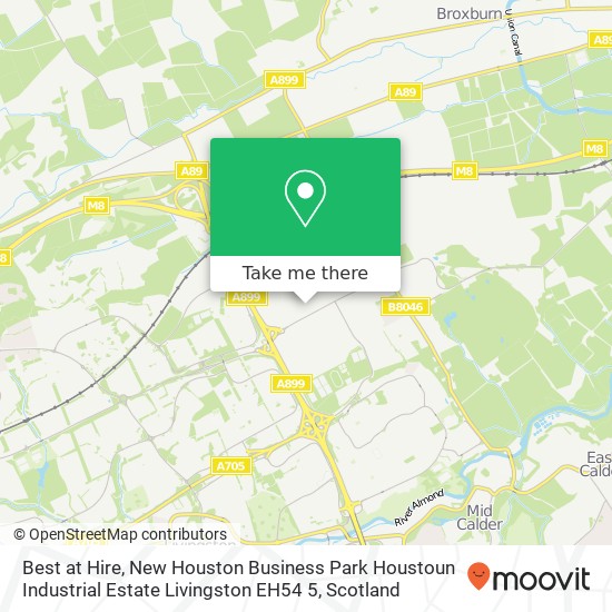 Best at Hire, New Houston Business Park Houstoun Industrial Estate Livingston EH54 5 map