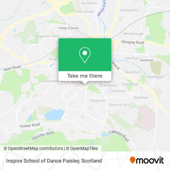Inspire School of Dance Paisley map