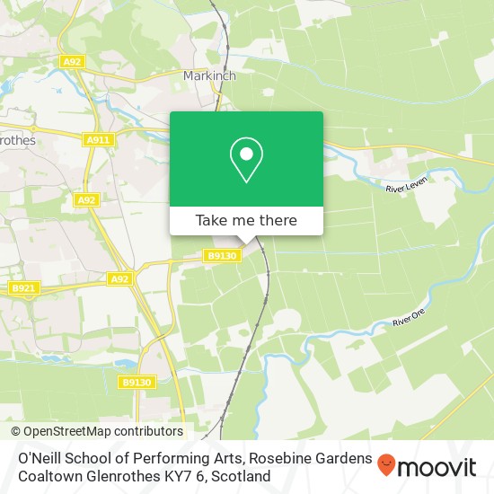 O'Neill School of Performing Arts, Rosebine Gardens Coaltown Glenrothes KY7 6 map