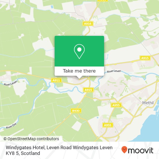 Windygates Hotel, Leven Road Windygates Leven KY8 5 map