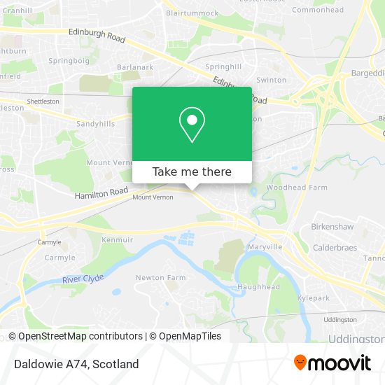Daldowie A74 map