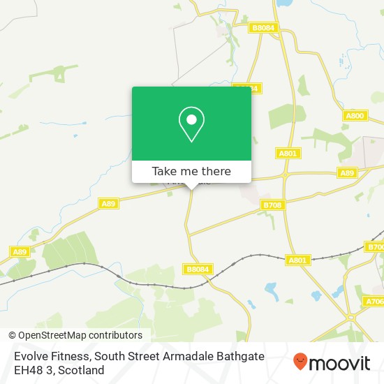 Evolve Fitness, South Street Armadale Bathgate EH48 3 map