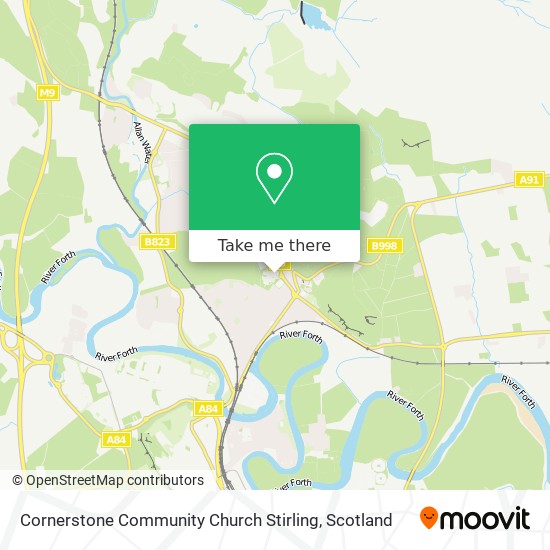 Cornerstone Community Church Stirling map