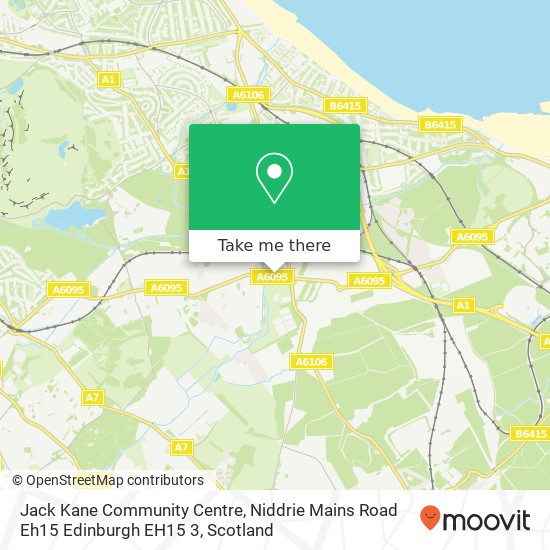 Jack Kane Community Centre, Niddrie Mains Road Eh15 Edinburgh EH15 3 map